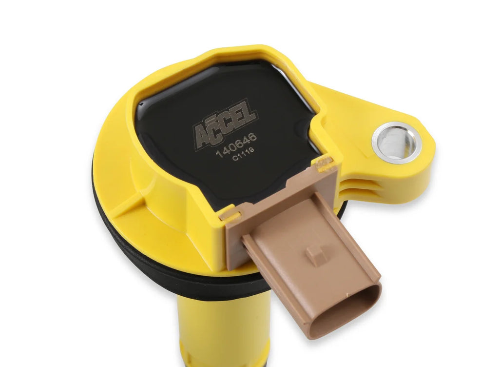 ACCEL Ignition Coil-SuperCoil-2010-2016 Ford EcoBoost 3.5L V6-Individual(3-Pin)-Yellow 140646 - Back View