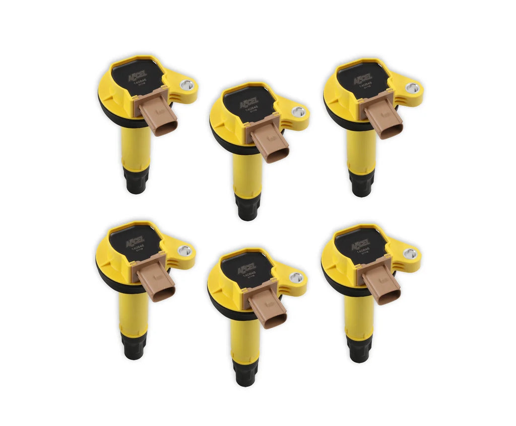 ACCEL Ignition Coil- SuperCoil- 2010-2016 Ford EcoBoost 3.5L V6- 6-Pack (3-Pin)-Yellow 140646-6 - Main Product View