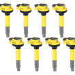 Load image into Gallery viewer, ACCEL Ignition Coils SuperCoil Series 2011-2016 Ford 5.0L Coyote, Yellow, 8-Pack 140060-8 - Main Product View