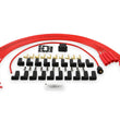 Load image into Gallery viewer, ACCEL Spark Plug Wire Set - 8mm - Universal - Red Wire with Red Straight Boots - Back View