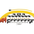 Load image into Gallery viewer, ACCEL Spark Plug Wire Set - 8mm - Yellow with Orange Straight Boots 4040 - Side View