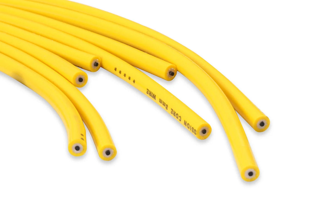 ACCEL Spark Plug Wire Set - 8mm - Yellow with Orange Straight Boots 4040 - Additional View 5