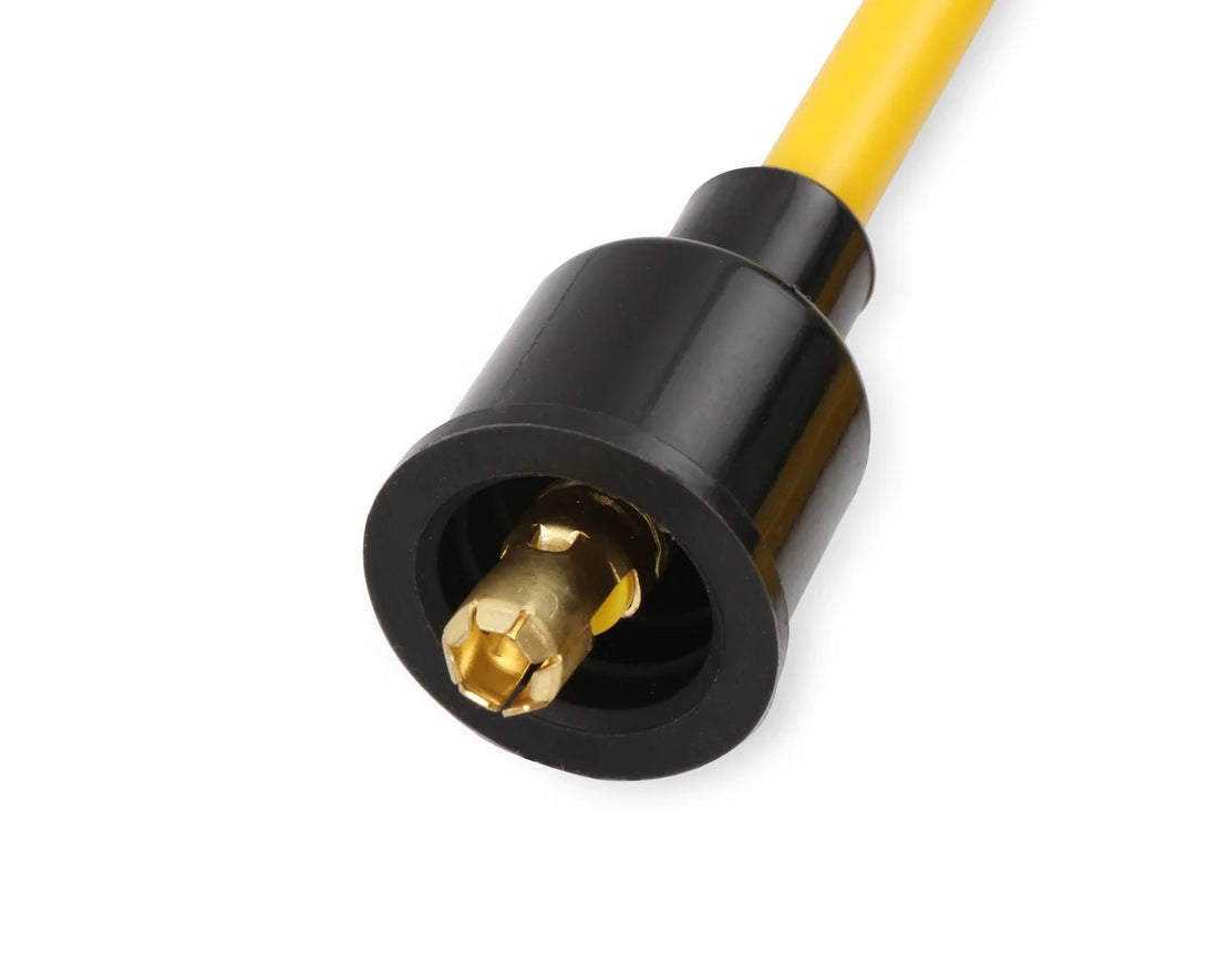 ACCEL Spark Plug Wire Set - 8mm - Yellow with Orange Straight Boots 4040 - Additional View 6