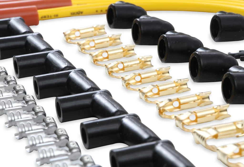 ACCEL Spark Plug Wire Set - 8mm - Yellow with Orange Straight Boots 4040 - Additional View 8