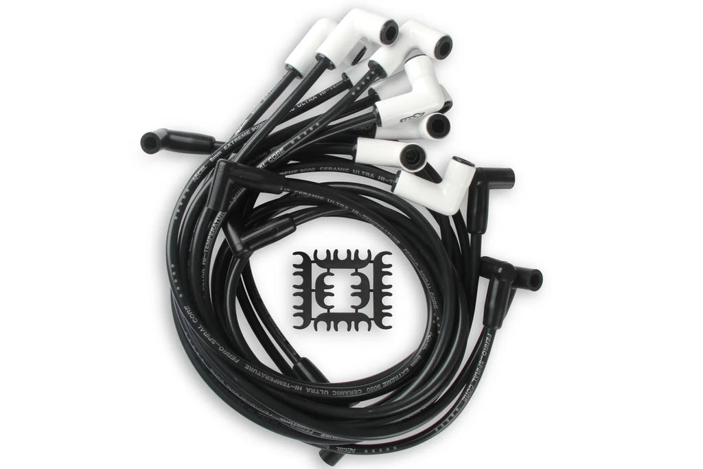 ACCEL Spark Plug Wire Set - Chevy Small Block with HEI 75-86 Wires Under Valve Cover - Side View