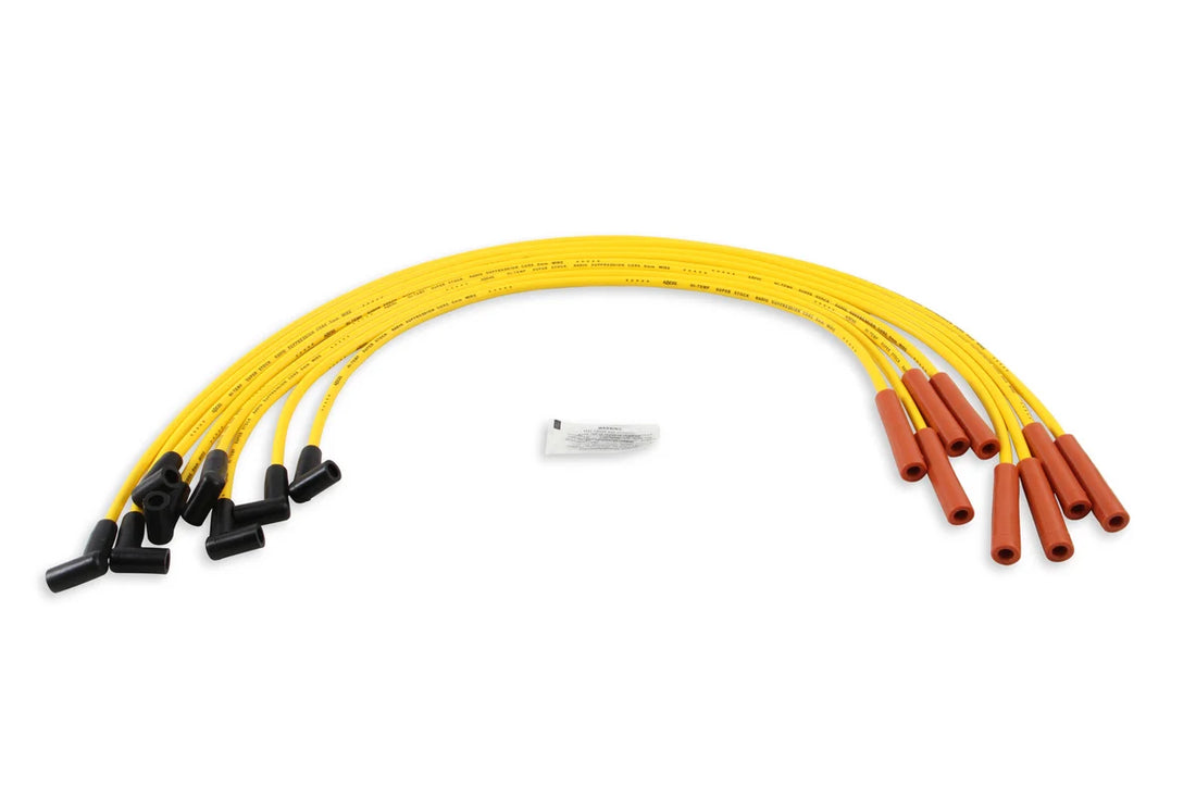 ACCEL Spark Plug Wire Set - Super Stock Graphite Core 8mm - Chevy / GMC 454 - Yellow - Side View