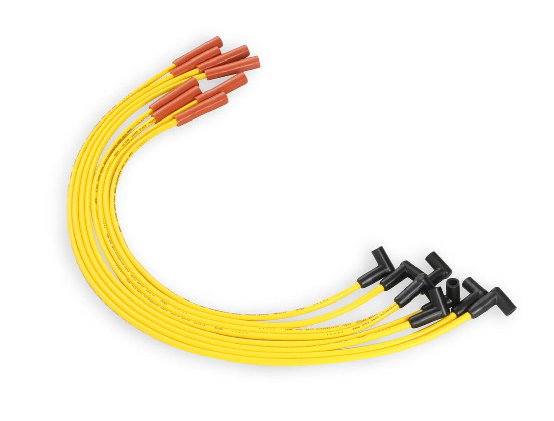 ACCEL Spark Plug Wire Set - Super Stock Graphite Core 8mm - Chevy / GMC 454 - Yellow - Back View