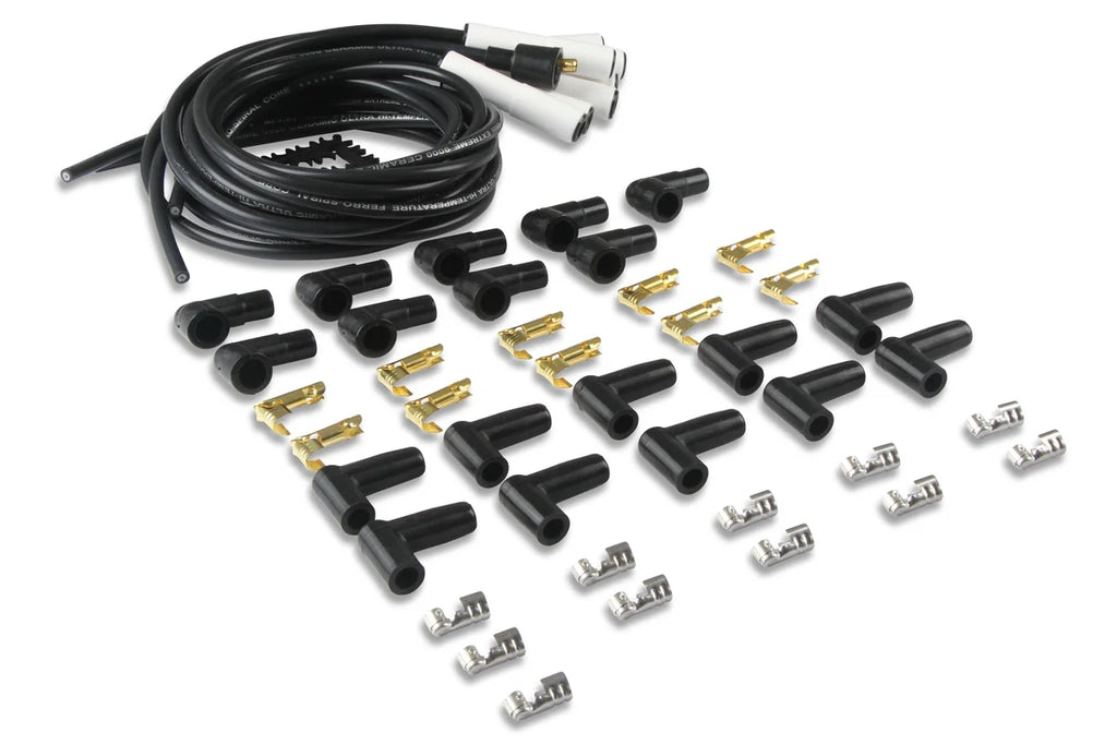 ACCEL Spark Plug Wire Set - Universal - 180 Deg White Ceramic Boots 9000C - Back View