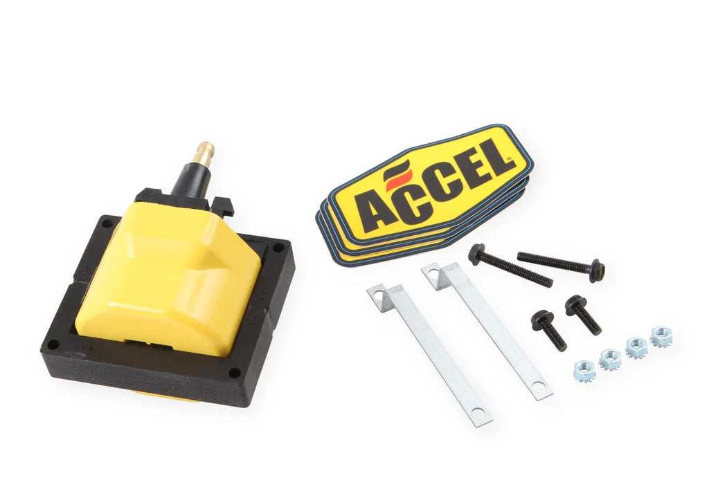 ACCEL This GM HEI remote mount coil has a maximum voltage of 48,000 volts. 140011 - Main Product View