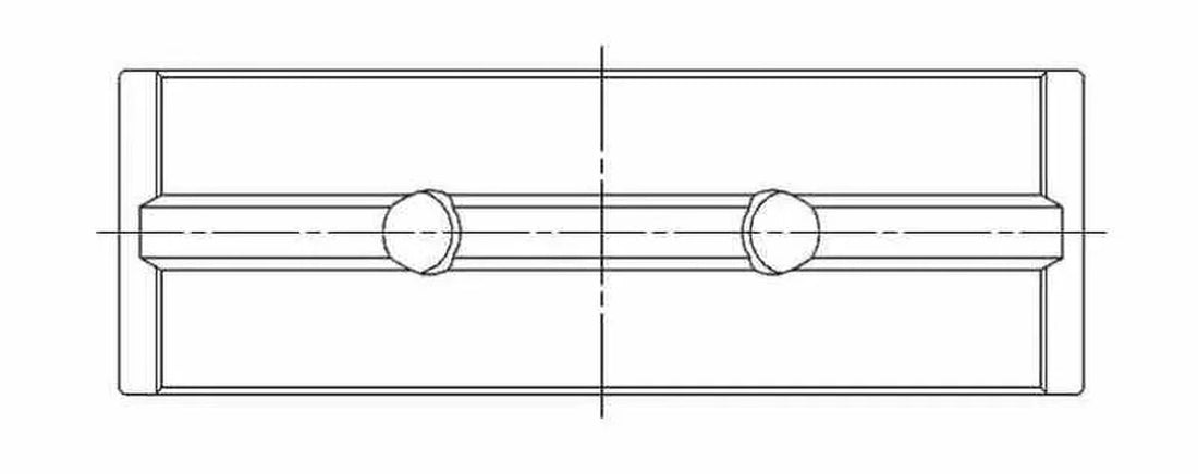 ACL Ford 2.0L/2.3L DOHC Duratec Race Series Main Bearing Set (Size .025) - Side View