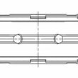 Load image into Gallery viewer, ACL Ford 2.0L/2.3L DOHC Duratec Race Series Main Bearing Set (Size .025) - Back View