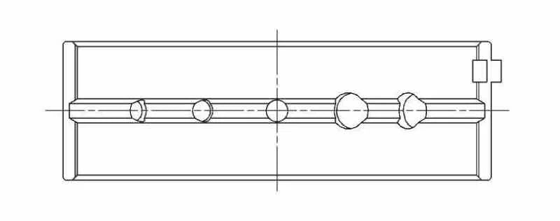 ACL Nissan SR20DE/DET GTiR Standard Size High Performance Main Bearing Set - 5 oil holes in upper - Back View
