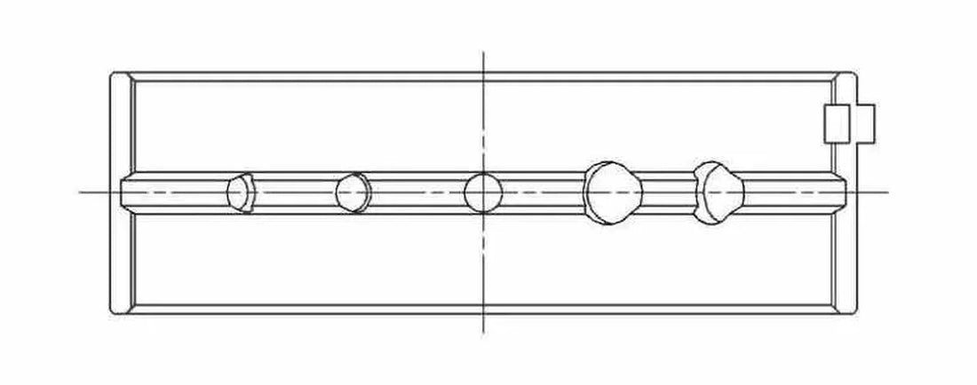 ACL Nissan SR20DE/DET GTiR Standard Size High Performance Main Bearing Set - 5 oil holes in upper - Back View