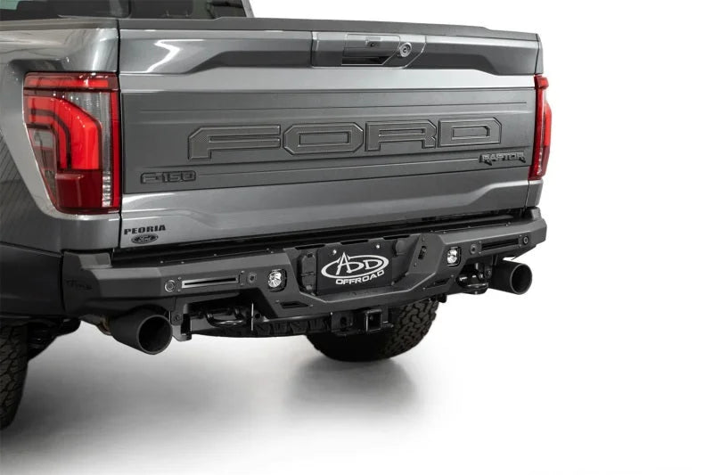 ADD 2021+ Ford F150 Raptor Rock Fighter Rear Bumper - Installation View