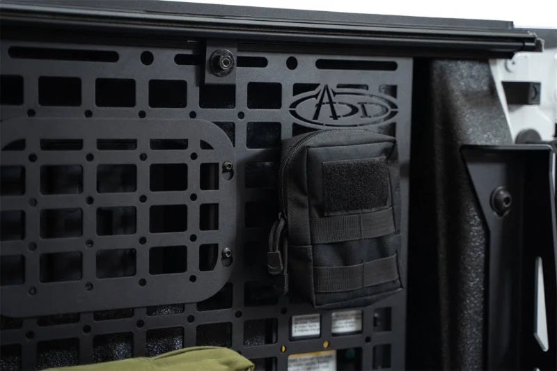 ADD 2023+ Ford Super Duty F250/350 Bed Side Molle - Passenger Side - Back View