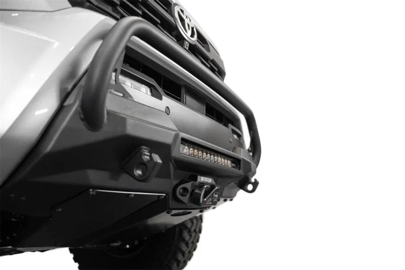 ADD 2024+ Toyota Tacoma Stealth Center Mount Winch Front Bumper w/ Top Hoop - Installation View
