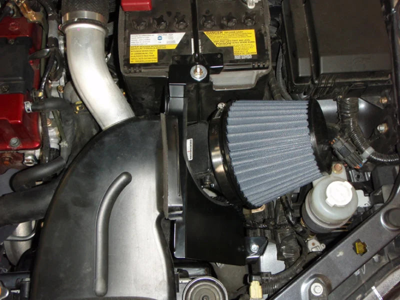 AEM 03-04 Evo 8 Blue Short Ram Intake - Side View