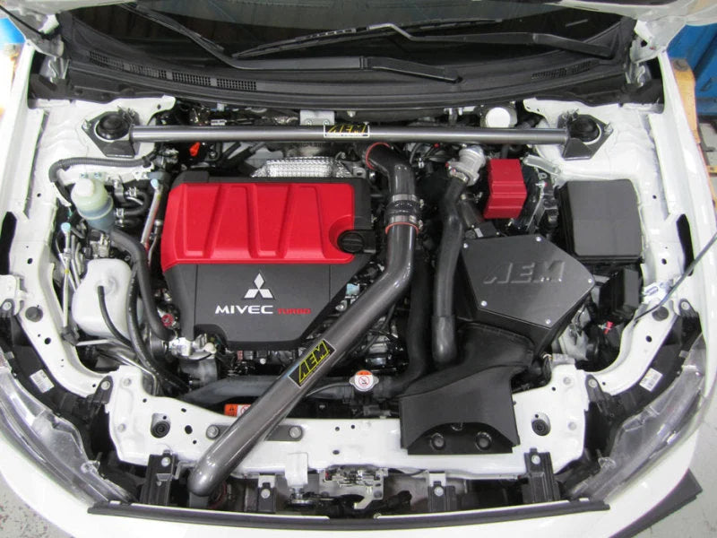 AEM 08-14 Mitsubishi Lancer Evolution X 2.0L Cold Air Intake - Side View