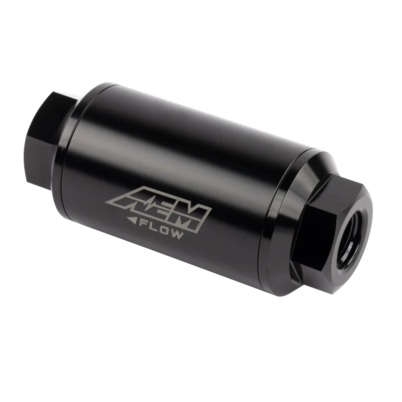 AEM 10 Micron Fuel Filter - Back View