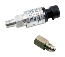 Load image into Gallery viewer, AEM 1000 PSIg Stainless Sensor Kit - 1/8in NPT Male Thread to -4 Adapter - Main Product View
