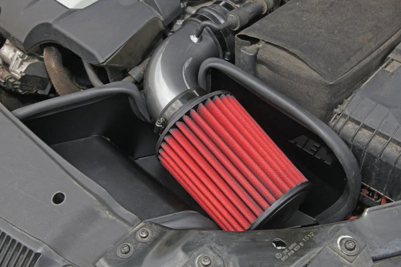 AEM 11-14 Volkswagen Jetta 2.0L L4 - Cold Air Intake System - Gunmetal Gray - Side View