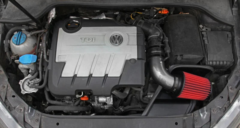 AEM 11-14 Volkswagen Jetta 2.0L L4 - Cold Air Intake System - Gunmetal Gray - Back View
