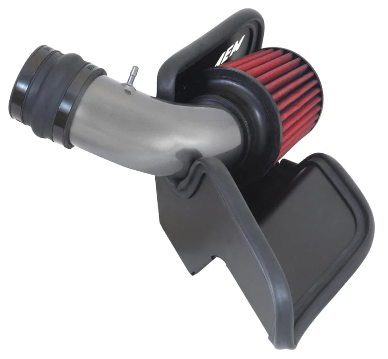 AEM 11-14 Volkswagen Jetta 2.0L L4 - Cold Air Intake System - Gunmetal Gray - Installation View