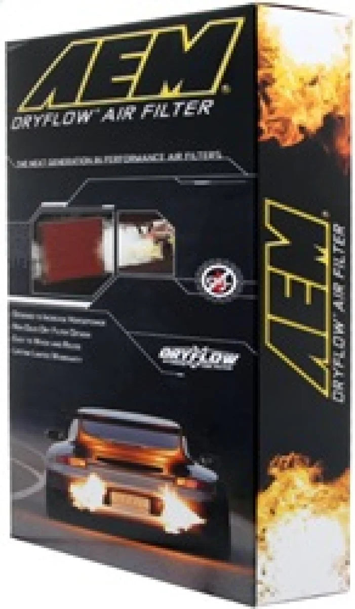 AEM 14.313in O/S L x 6.625in O/S W x 1.5in H DryFlow Air Filter - Back View