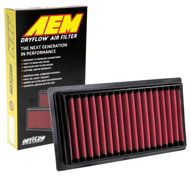 AEM 17-20 Subaru BRZ 2.0L DryFlow Air Filter - Back View