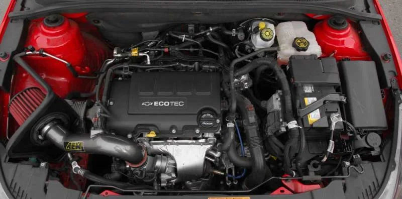 AEM 2011-2014 Chevrolet Cruze 1.4L - Cold Air Intake System - Gunmetal Gray - Back View