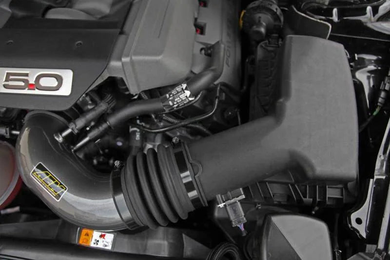 AEM 2015 Ford Mustang GT 5.0L V8 Cold Air Intake System - Side View
