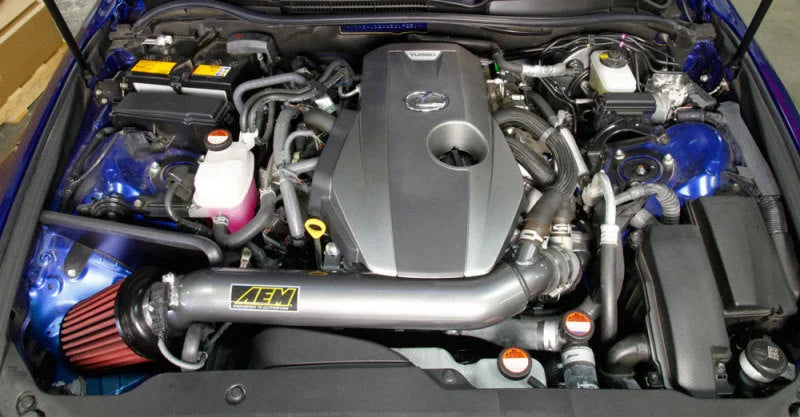 AEM 2016 C.A.S. Lexus IS200T L4-2.0L F/I Gunmetal Gray Cold Air Intake - Back View