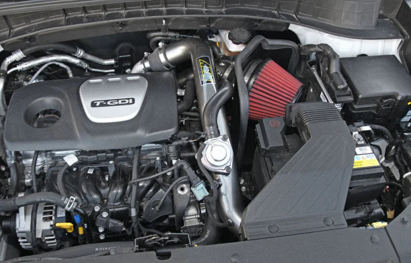 AEM 2016 Hyundai Tucson L4-1.6L Gunmetal Gray Cold Air Intake - Side View