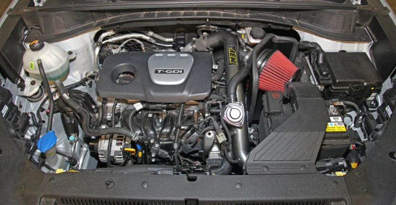 AEM 2016 Hyundai Tucson L4-1.6L Gunmetal Gray Cold Air Intake - Back View