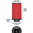 Load image into Gallery viewer, AEM 4 in x 9 in Dryflow Element Filter - Side View