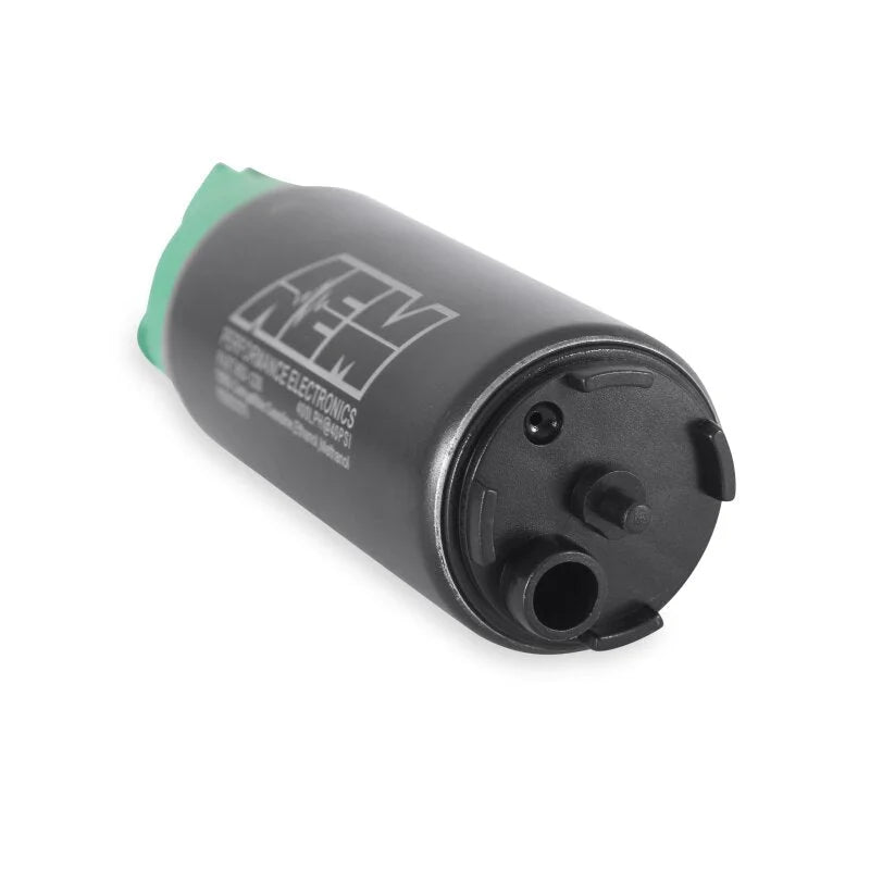 AEM 400 LPH High Flow In-Tank Fuel Pump Kit - Double Barb - Ethanol Compatible - Side View