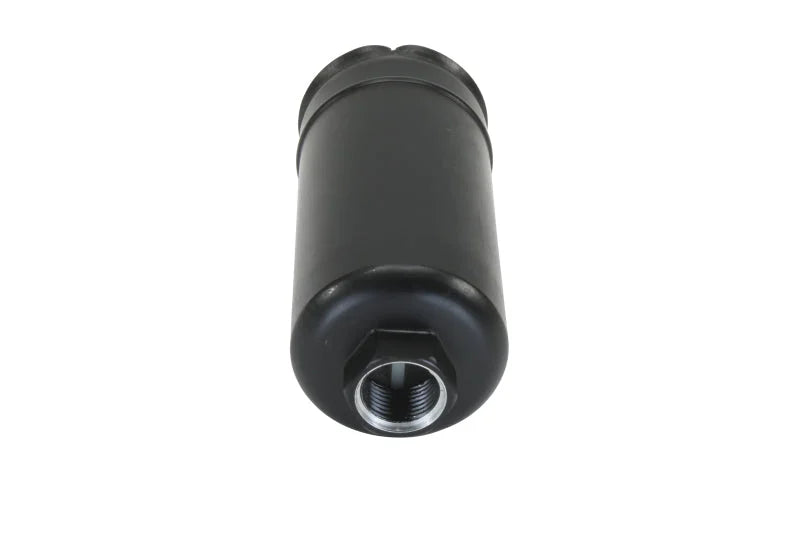 AEM 400LPH High Pressure Fuel Pump -6AN Female Out, -10AN Female In - Back View