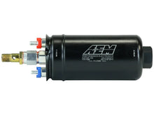 Load image into Gallery viewer, AEM 400LPH High Pressure Inline Fuel Pump - M18x1.5 Female Inlet to M12x1.5 Male Outlet - Main Product View
