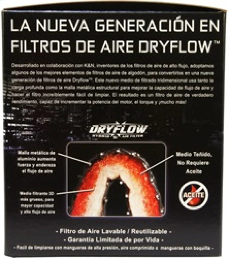 AEM 5 in x 5 in Dryflow Air Filter - Back View