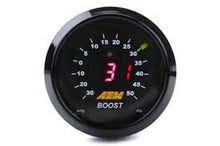 Load image into Gallery viewer, AEM 52mm Boost Digital Gauge -30-50psi - Side View