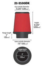 Load image into Gallery viewer, AEM 6 in DRY Flow Short Neck 9 in Element Filter - Side View