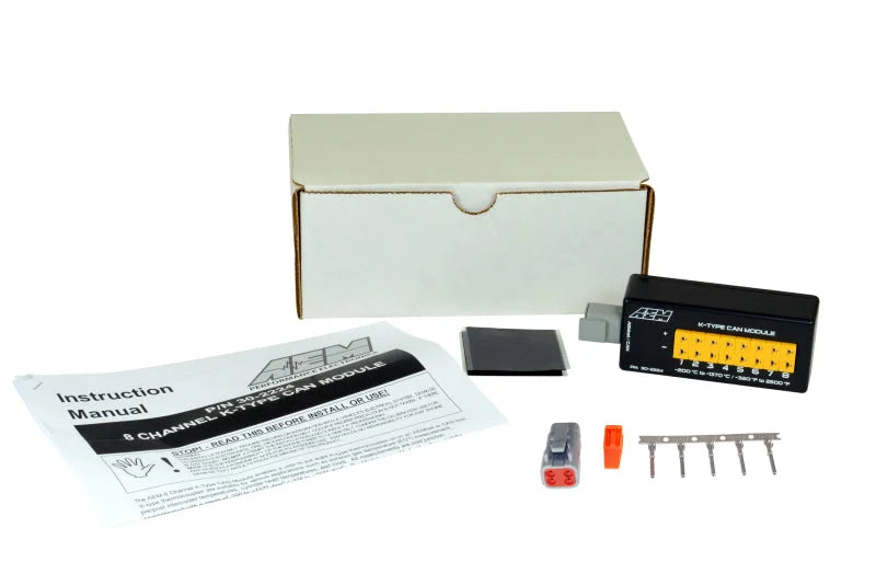 AEM 8 Channel K-Type Thermocouple EGT CAN Module - Main Product View