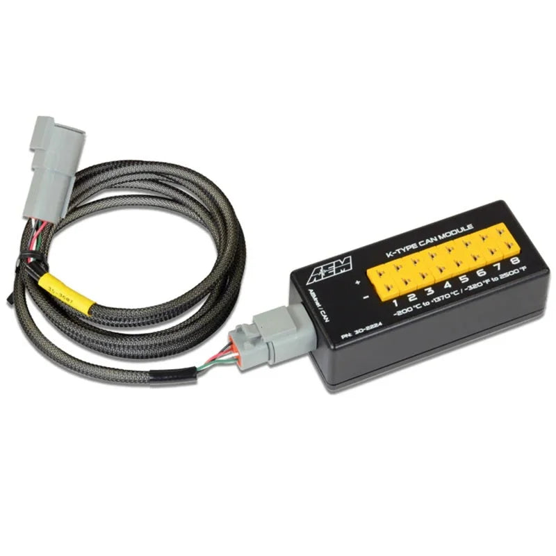 AEM 8 Channel K-Type Thermocouple EGT CAN Module - Back View