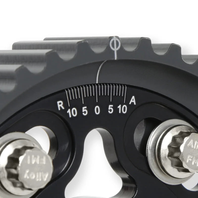 AEM 90-91 Acura Interga RS LS GS & GSR/ 99-00 Honda Civic Si Black Tru-Time Cam Gear - Side View