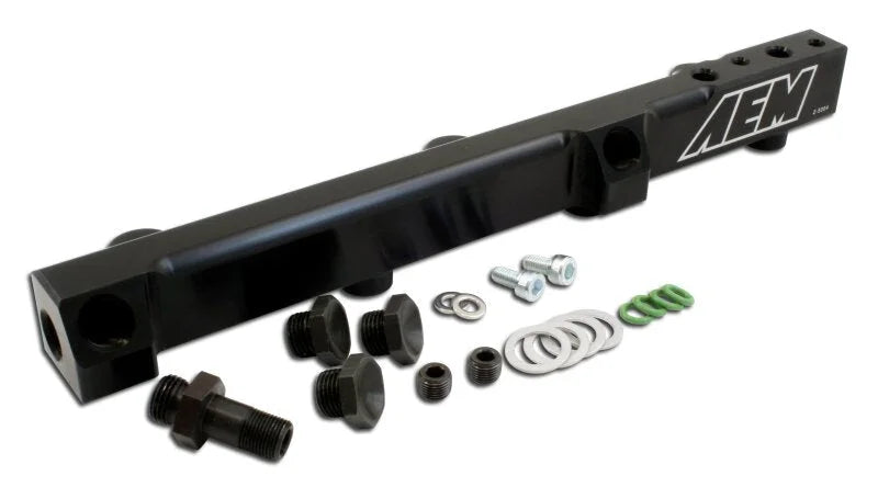 AEM 90-93 Accord DX/LX/SE/EX & 92-01 Prelude S/Si/Si VTEC Black Fuel Rail - Additional View 6