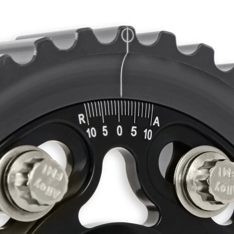 AEM 96-00 Honda Civic / 96-97 Honda Del Sol D16 Black Tru-Time Cam Gear - Side View