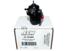 Load image into Gallery viewer, AEM 96-97 Acura CL / 94-97 Accord / 96-00 Civic Ex Black Adjustable Fuel Pressure Regulator - Detail View