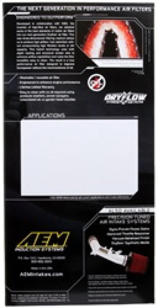AEM 98-10 Mercedes C/CLK/E/GL/ML/R/S/SL Class Dryflow Panel Air Filter - Additional View 8