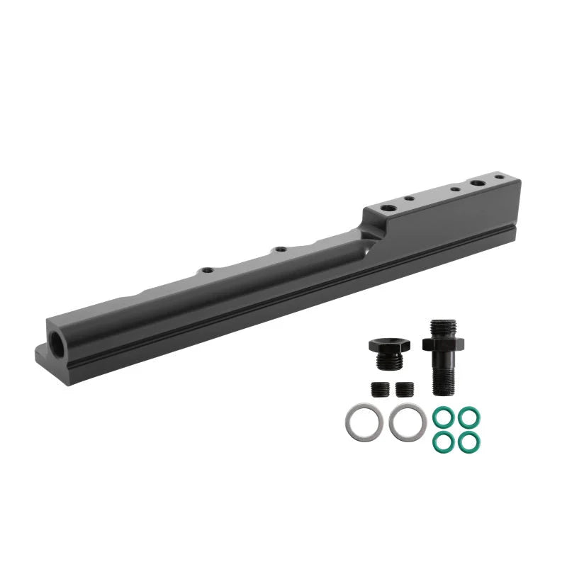 AEM 99-00 Honda Civic Si Black Fuel Rail - Installation View