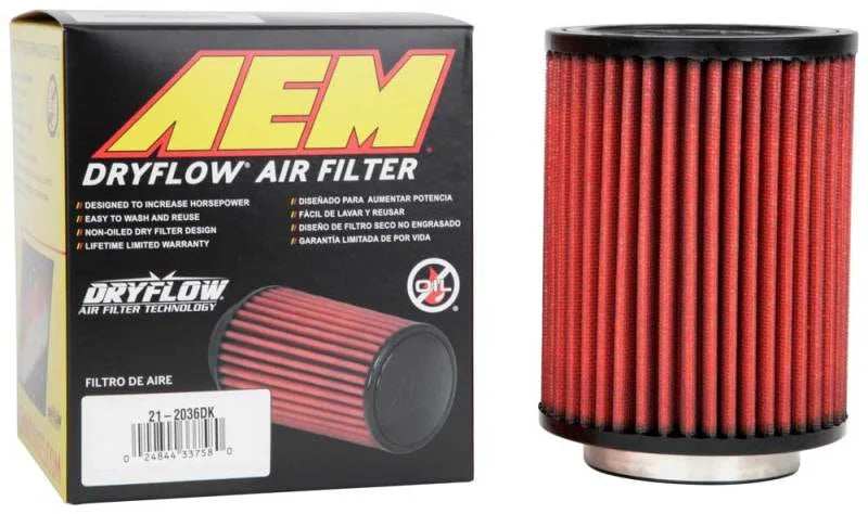 AEM Air Filter, 3inFLG/ 5inOD/ 6-1/2inH Dry Flow - Additional View 8